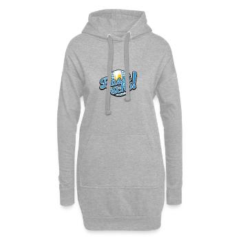 Wiesn Tracht Volksfest saufen Maß Bier - Hoodie-Kleid - Grau meliert - Vorne