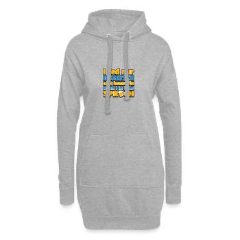 Wiesn Tracht Volksfest saufen Maß Bier - Hoodie-Kleid - Grau meliert - Vorne