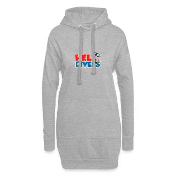 Taucher tauchen Meer schnorcheln Tauchsport baden - Hoodie-Kleid - Grau meliert - Vorne