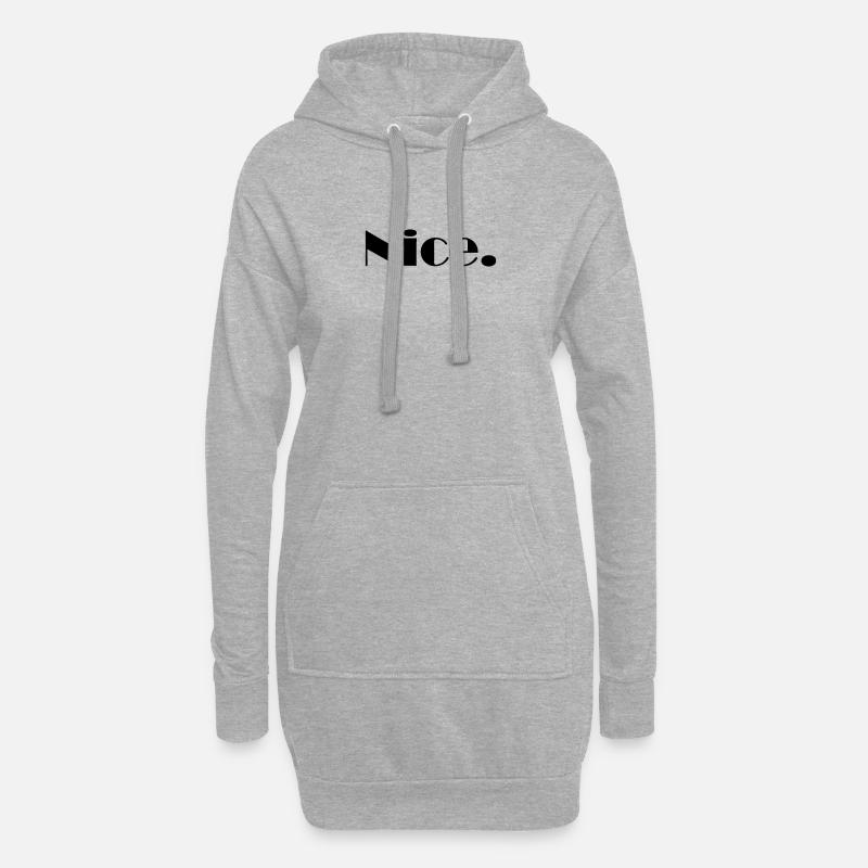 Nice Nice Mega Nice - Hoodie Dress - heather grey