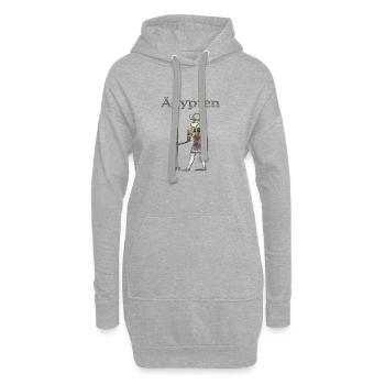 Ägypten 77 - Hoodie-Kleid - Grau meliert - Vorne