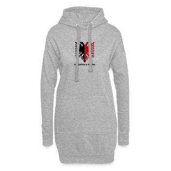 Albanie Drapeau Albanie Vêtements Albanie Armoiries - Sweat-shirt à capuche long Femme - gris chiné - Devant