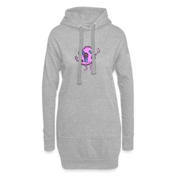 Zelle Biologie Blogger - Hoodie-Kleid - Grau meliert - Vorne