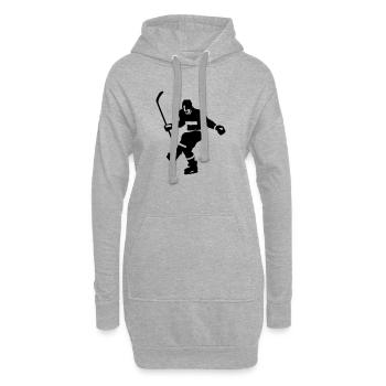 Eishockey goal - Hoodie-Kleid - Grau meliert - Vorne