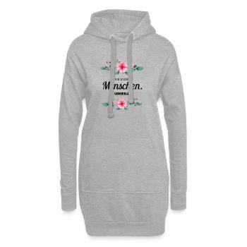 Ich Hasse Menschen Generell - Hoodie-Kleid - Grau meliert - Vorne