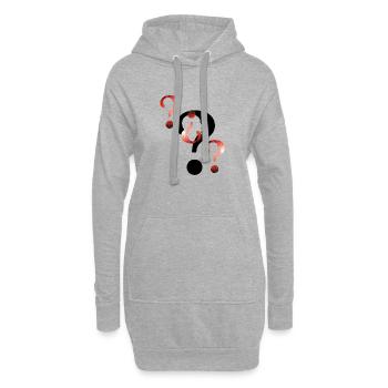 Point d’interrogation Feux d’artifice - Sweat-shirt à capuche long Femme - gris chiné - Devant