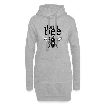 Let it Bee - Bienen Imkerei Imker Spruch - Hoodie-Kleid - Grau meliert - Vorne