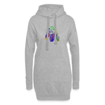 Porter - Sweat-shirt à capuche long Femme - gris chiné - Devant