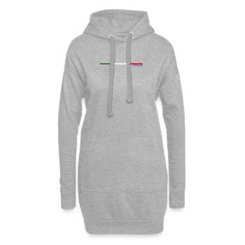 DRAPEAU ITALIA - Sweat-shirt à capuche long Femme - gris chiné - Devant
