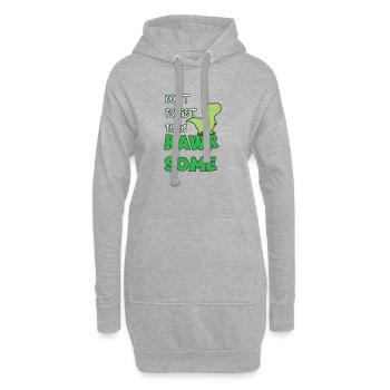 dinosaur - Hoodie Dress - heather grey - Front