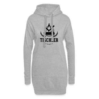 Tischler Zunftzeichen mit Schriftzug - Hoodie-Kleid - Grau meliert - Vorne