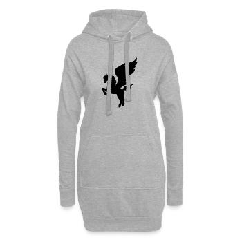 Pegasus Cheval volaille Mythologie grecque - Sweat-shirt à capuche long Femme - gris chiné - Devant