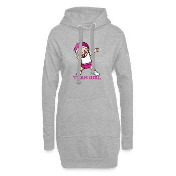 Fête de bébé - Sweat-shirt à capuche long Femme - gris chiné - Devant