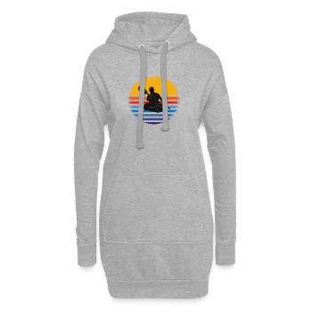 Canoë kayak kayak kayakiste kayak rétro vintage - Sweat-shirt à capuche long Femme - gris chiné - Devant
