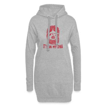 Aufkleber anarchy Symbol es in meinem DNA-Fingerabdruck - Hoodie-Kleid - Grau meliert - Vorne