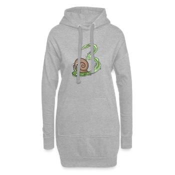 3.Geburtstag Schnecke - 3 Jahre alt Geschenk - Hoodie-Kleid - Grau meliert - Vorne