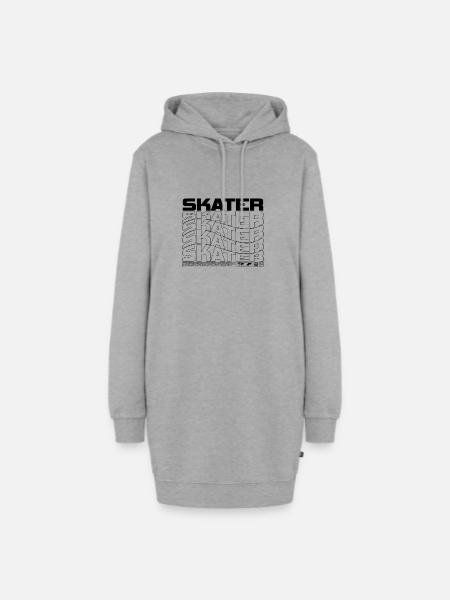 Skater - Hoodie-Kleid - Grau meliert
