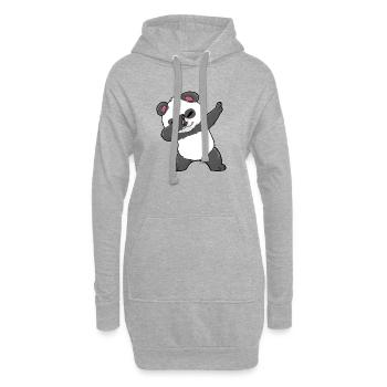 Lustiger Panda - Hoodie-Kleid - Grau meliert - Vorne