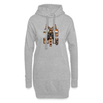 Gardiens d’animaux Savane Afrique - Sweat-shirt à capuche long Femme - gris chiné - Devant