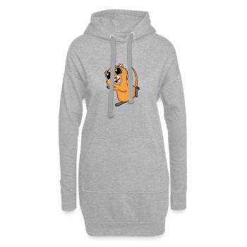 Quokka - Sweat-shirt à capuche long Femme - gris chiné - Devant