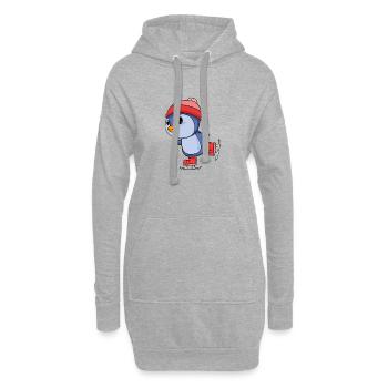 Schlittschuh laufen - Hoodie-Kleid - Grau meliert - Vorne