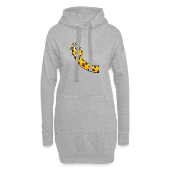 Girafe - Sweat-shirt à capuche long Femme - gris chiné - Devant