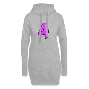 4 - Hoodie Dress - heather grey - Front