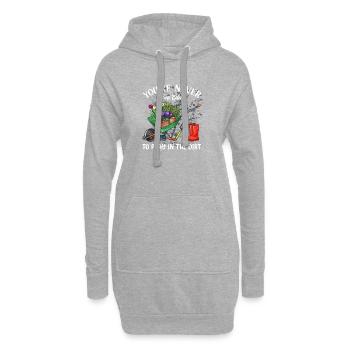 Jardin jardin jardinier - Sweat-shirt à capuche long Femme - gris chiné - Devant