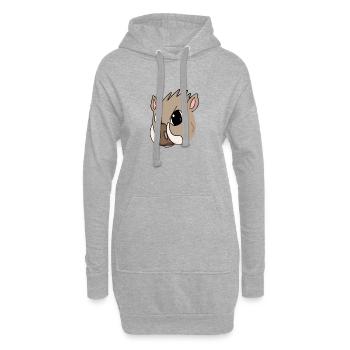 Sanglier - Sweat-shirt à capuche long Femme - gris chiné - Devant