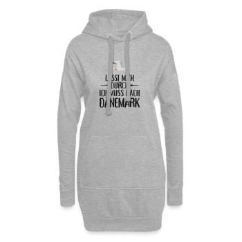 Lasst mich durch ich muss nach Dänemark Möwe - Hoodie-Kleid - Grau meliert - Vorne