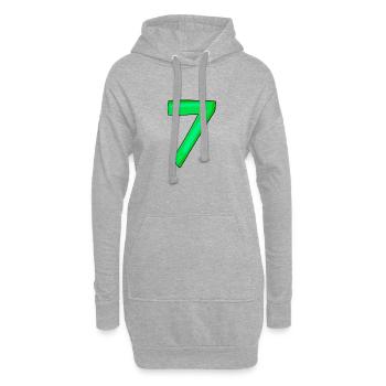 7 - Hoodie-Kleid - Grau meliert - Vorne