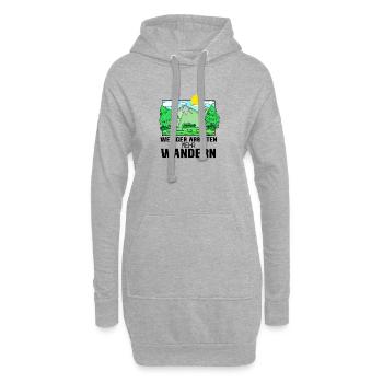 Wandern Berge Wanderer - Hoodie-Kleid - Grau meliert - Vorne