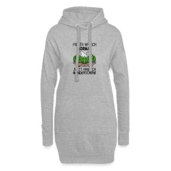 Berg Berge Wandern - Hoodie-Kleid - Grau meliert - Vorne