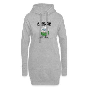 Drone Drohne Drohnen - Hoodie-Kleid - Grau meliert - Vorne