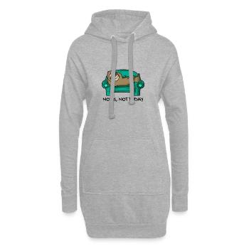 Sloth funny on sofa gift - Hoodie Dress - heather grey - Front