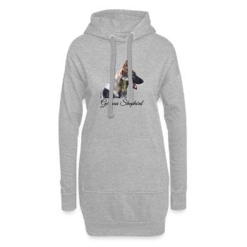 Chien de berger allemand German Shepherd Hundesport - Sweat-shirt à capuche long Femme - gris chiné - Devant