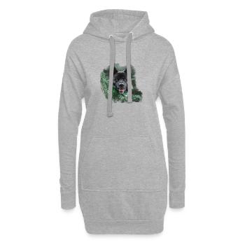 Chien chien race tête de chien Akita Inu Amateur de chiens - Sweat-shirt à capuche long Femme - gris chiné - Devant