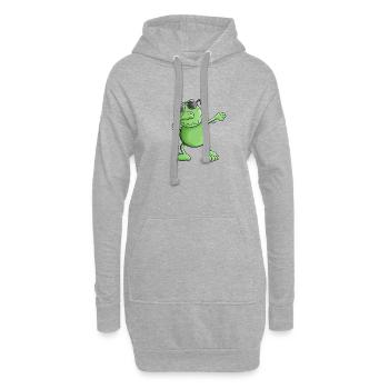 Grenouille cool avec des lunettes de soleil Make the Dab Dance - Sweat-shirt à capuche long Femme - gris chiné - Devant