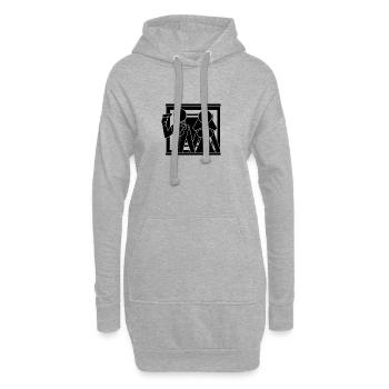 JGA Braut Bräutigam Heirat Game Over Geschenk - Hoodie-Kleid - Grau meliert - Vorne