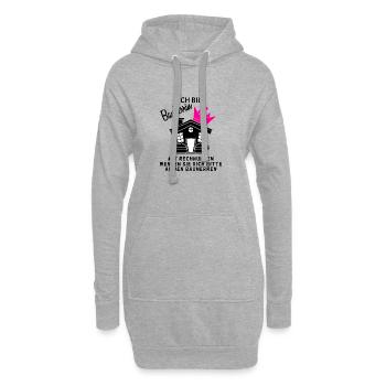 Bauherrin Hausbau Baustelle Richtfest - Hoodie-Kleid - Grau meliert - Vorne