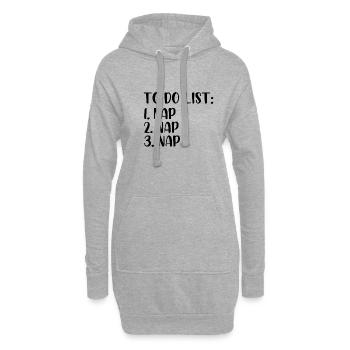 To do list nap - Hoodie-Kleid - Grau meliert - Vorne