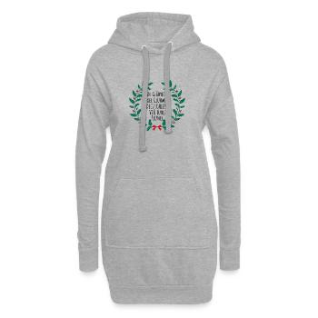 Glühwein Weihnachten Xmas Weihnachtsmarkt - Hoodie-Kleid - Grau meliert - Vorne