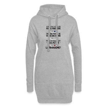 Je n'ai pas Voulu de Votre Première Dose - Humour - Sweat-shirt à capuche long Femme - gris chiné - Devant