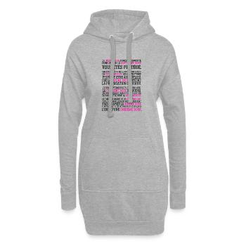 Calendrier Vaccinal Humoristique d'ABSURDISTAN - Sweat-shirt à capuche long Femme - gris chiné - Devant