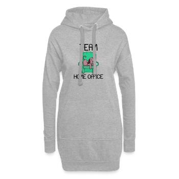 Home Office - Hoodie-Kleid - Grau meliert - Vorne