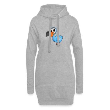 Le cadeau d’oiseau éteint de Dodo Dodo - Sweat-shirt à capuche long Femme - gris chiné - Devant