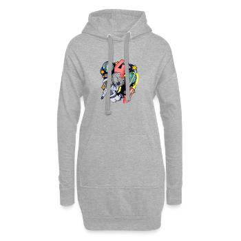 4 Geburtstag Junge - 4 Jahre alt - Ich bin 4 - Hoodie-Kleid - Grau meliert - Vorne