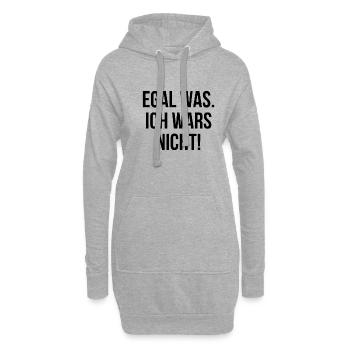 Egal was ich wars nicht - Hoodie-Kleid - Grau meliert - Vorne
