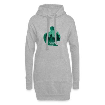 Protection de l’environnement Écureuils Changement climatique Conservation de la nature - Sweat-shirt à capuche long Femme - gris chiné - Devant