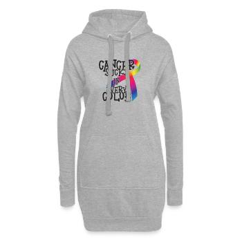 Sensibilisation au cancer Le cancer aspire toutes les couleurs - Sweat-shirt à capuche long Femme - gris chiné - Devant